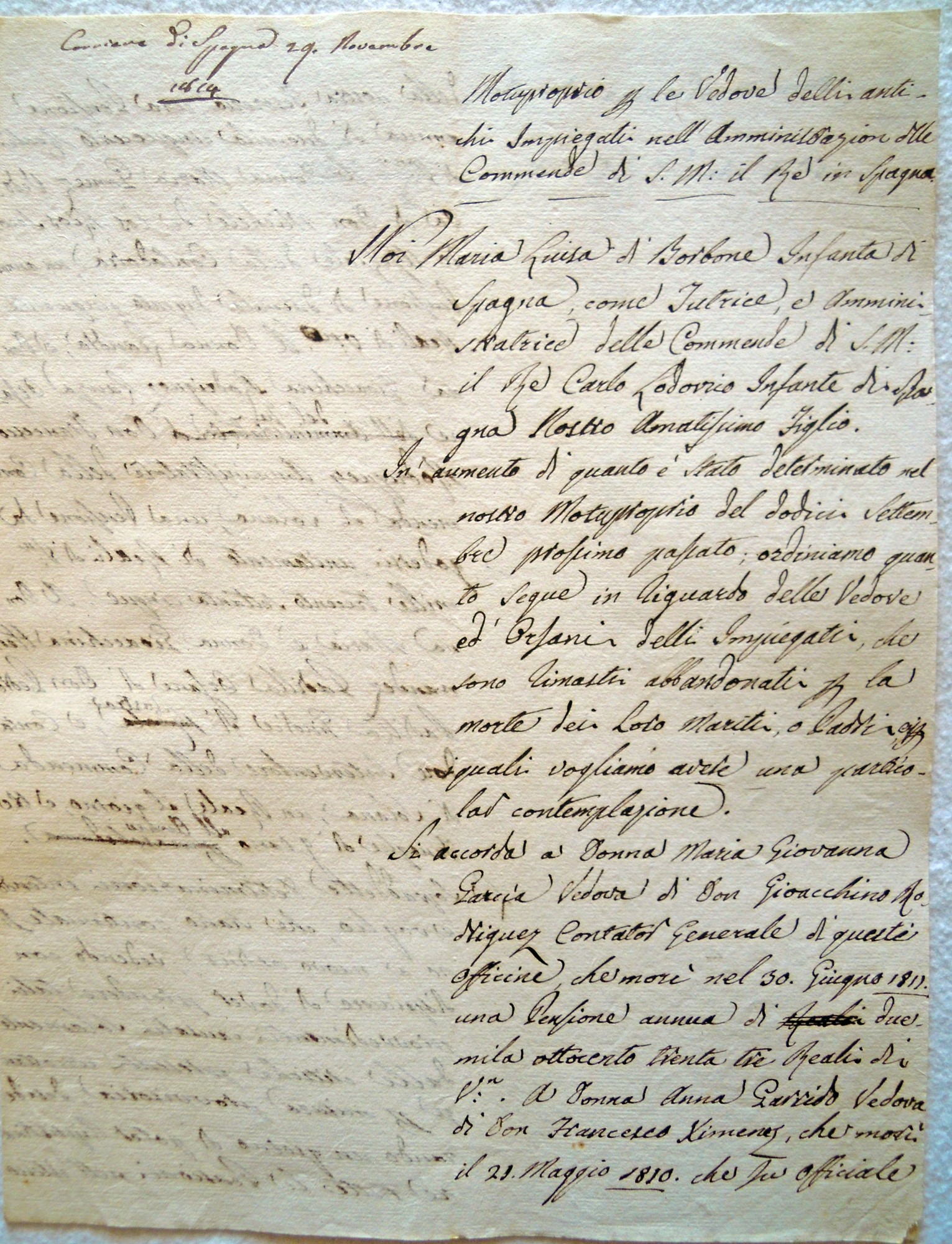 Vedove degli impiegati loro pensione